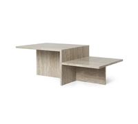 Ferm Living Mesa de centro Distinct Travertin