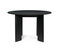 Ferm Living Mesa de comedor Bevel Ø117 cm Haya negra aceitada