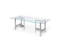 Ferm Living Mesa de comedor Lager 90x200 cm Glass-aluminium