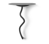 Ferm Living Mesa de pared Curvature Black Brass