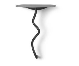 Ferm Living Mesa de pared Curvature Black Brass