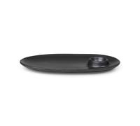 Ferm Living Plato de desayuno Flow 14x23.5 cm Black