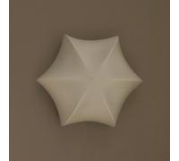 ferm LIVING Poem aplique de pared, Ø 58 cm, acero, vellón, blanco