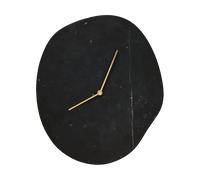 Ferm Living Reloj de pared Melt 28x33 cm Black marble