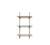 Ferm Living Repisa Sector triple narrow Natural oak. s/l. negro latón