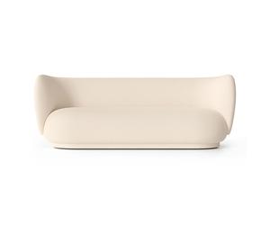 Ferm Living Rico soffa boucle 3-sits Wool bouclé offwhite