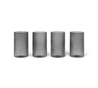 Ferm Living Ripple 4 Vasos de servir verrines 14 cl Smoked grey