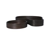 Ferm Living Set de 2 bandejas Isola Dark stained