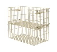Ferm Living Set de 2 cestas Cala apilables Cashmere. 28.7x18x13 cm