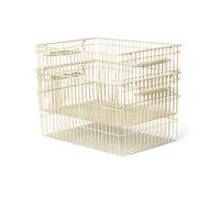 Ferm Living Set de 2 cestas Cala apilables Cashmere. 36.2x26.2x20.2 cm