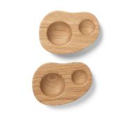 Ferm Living Set de 2 hueveras Cairn Oak