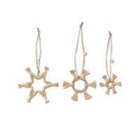 Ferm Living Set de 3 adornos para árbol de navidad Ferm Living Jute Stars Natural