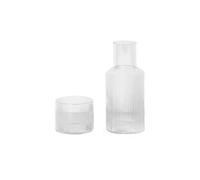 Ferm Living Set de jarra y vaso Ripple small clara