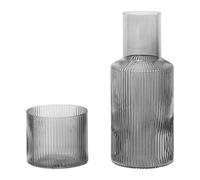 ferm LIVING - Ripple Set de Jarras Chicas Gris Ahumado