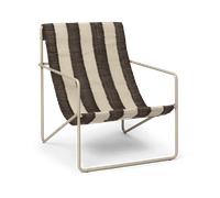 Ferm Living Sillón Desert Cashmere. off-white. chocolate
