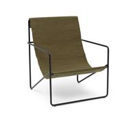 Ferm Living Sillón Desert Olive. base negra