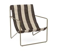 Ferm Living Sillón Desert Olive. off-white. chocolate
