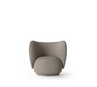 Ferm Living Sillón Rico lounge chair Warm grey. brushed
