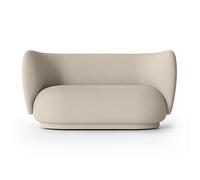 Ferm Living Sofá bouclé 2 plazas Rico Wool bouclé natural
