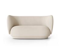 Ferm Living Sofá bouclé 2 plazas Rico Wool bouclé offwhite