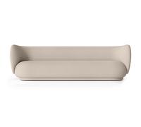Ferm Living Sofá bouclé 4 plazas Rico Wool bouclé natural