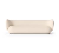 Ferm Living Sofá bouclé 4 plazas Rico Wool bouclé offwhite