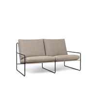 Ferm Living Sofá de 2 plazas Desert Tela dark sand. base negra