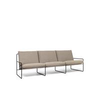 Ferm Living Sofá de 3 plazas Desert Tela dark sand. base negra