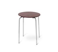 Ferm Living Taburete Herman Red brown. base de cromo