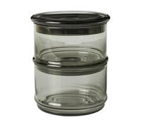 Ferm Living Tarros apilables Boya 2 piezas. smoked grey