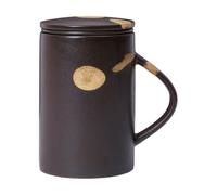 Ferm Living Taza de té con filtro Koyo 40 cl Dark brown-buff