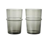 Ferm Living Vaso Boya alto 45 cl. 2-pack Smoked Grey