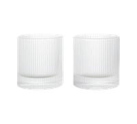 Ferm Living Vaso Ripple de 25 cl. 2-pack Clear
