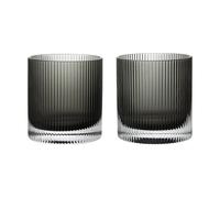 Ferm Living Vaso Ripple de 25 cl. 2-pack Smoked Grey