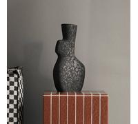 ferm LIVING Yara Jarrón grande, gris oscuro, altura 35 cm, cerámica