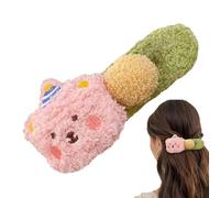 Fermacapelli | Fermagli Peluche Orsetto Laterale Per Capelli - Stilizzati Colorati Decorativi A Tema Cartone Donne Capelli Spessi E Sottili | Fermaglio Decorativo Per Capelli Orsetto Hierro