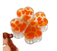 Fermacapelli Magnetici Stampa Leopardo - X1 Fermaglio Magnetico Potente Con Stampa Leopardo E Quadrifoglio, Per Capelli Donna,Per Fijo Viaggi Matrimonio Estate Compleanno E Utilizzo