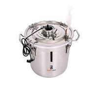 Fermentador de acero inoxidable 30L 7.9Gallon Termostato Fermentador Control de temperatura de calentamiento Escape automático con tira de temperatura (7.9 Gal / 30L)