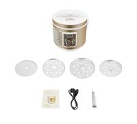 Fermentador de ajo negro 5L yogurtera oro + blanco fermentación automática 30-85°C 90W rejilla extraíble adecuada para la fermentación de ajo negro de yogur y vino