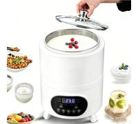Fermentador de Yogur 8L/12L con Cubeta de Acero Inoxidable 304 White-8L