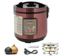 Fermentador negro 6L, 90 W, 220 V, fermentador automático con olla interior y 3 niveles de ajo, control de tiempo y temperatura, 12-15 días, cocina de ajo para hacer negro (morado)
