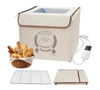 Fermentadora de Masa, Levadura con Calefacción, Caja de Fermentación Plegable con Tapa, Ajuste de Temperatura y Control Tiempo, Armario de Fermentación para el Hogar, Pan, Pizza, Yogur
