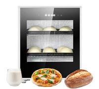 Fermentadora eléctrica de masa de 260 W, caja de fermentación de pan de acero inoxidable, temperatura y humedad ajustables, ideal para pizza, repostería y croissants.
