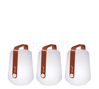 Fermob Balad 12 cm LED set de 3, ocre rojo