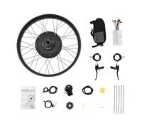 Fermoirper Kit de conversión de bicicleta Fatbike de 26 pulgadas, rueda delantera, sin escobillas, con pantalla LCD y botón giratorio para el pulgar, 48 V 1000 W Electric Bicycle Conversion Kit