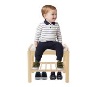 Fermoirper Zapatero con cojín de madera para salón, dormitorio, puertas, 45 x 30 x 40 cm