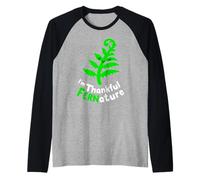 Fern Nature! - Divertida planta de botánica de fronda de violín de hojas lindas Camiseta Manga Raglan