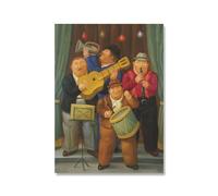Fernando Botero Póster《La Orquesta》Pintura Fernando Botero Lienzo Arte Mural Fernando Botero Impresiones para el Arte del Hogar Decoración de Cuadros 40x60cm Sin Marco