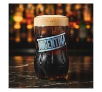 Ferneteros x el mundo Vaso de Vidrio para Fernet con Forma de Botella Cortada en Caja Decorativa - Edición Argentina - Capacidad 700cc - Incluye Posavasos y pegatinas (Edición Argentina)