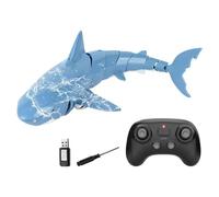 Ferngesteuerter Hai Für Pool & Badewanne - Wasserdichtes RC Hai-Spielzeug Mit 1200mAh Akku (30 Min Laufzeit) | Realistische Simulation, 50m Reichweite, Geschenk Für & Mädchen AB 6 Jahren